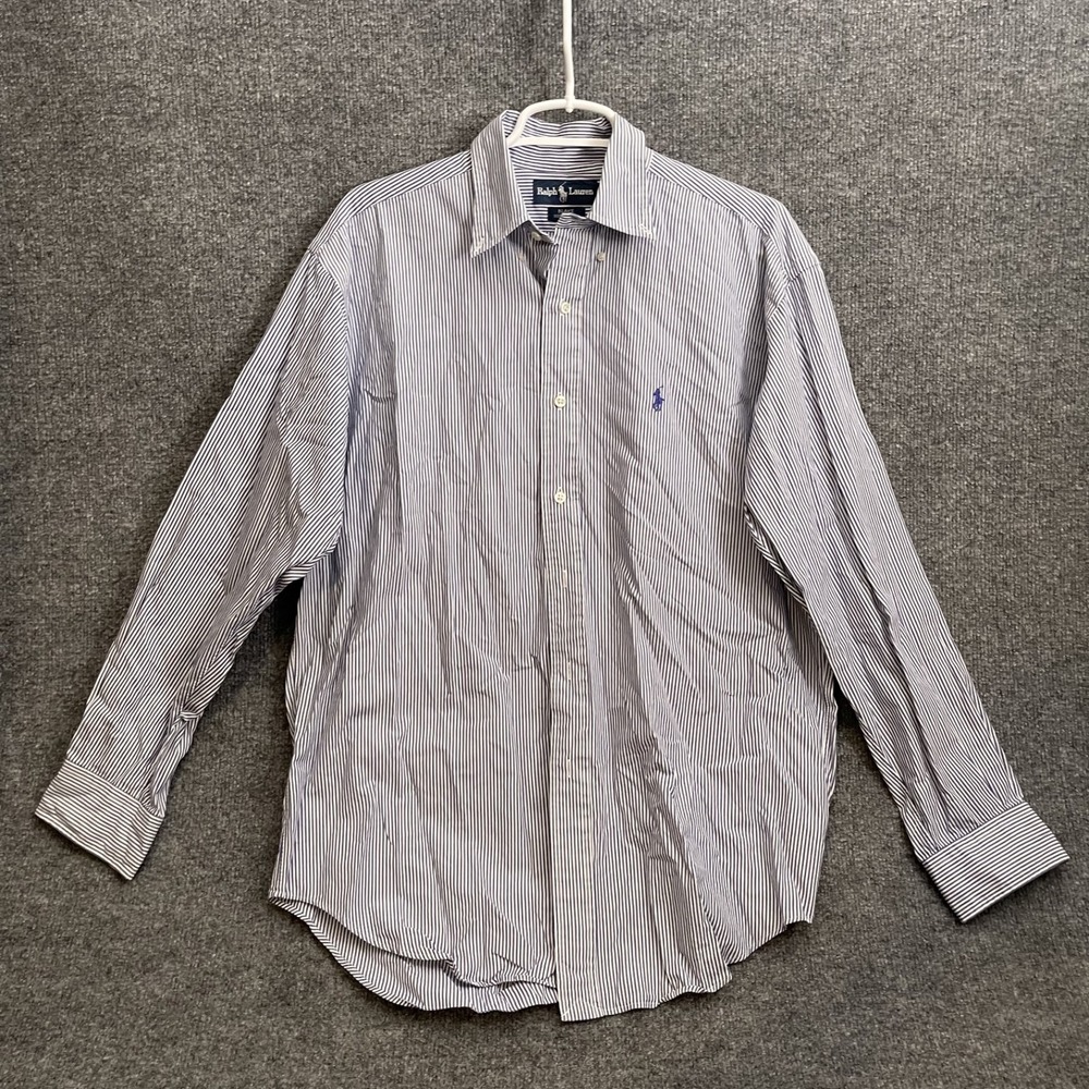 Polo Ralph Lauren Blake Shirt Men's Sz M Cotton Long Sleeve Button Up Striped